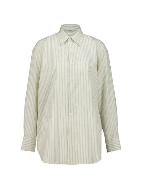 Auralee stripe-pattern wool shirt
