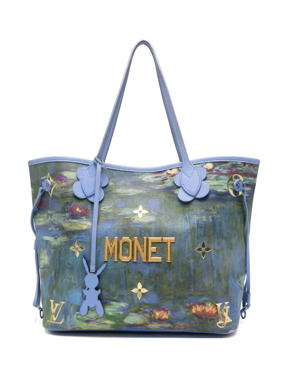 Louis Vuitton Pre-Owned Neverfull flower-detail leather tote bag - Viola