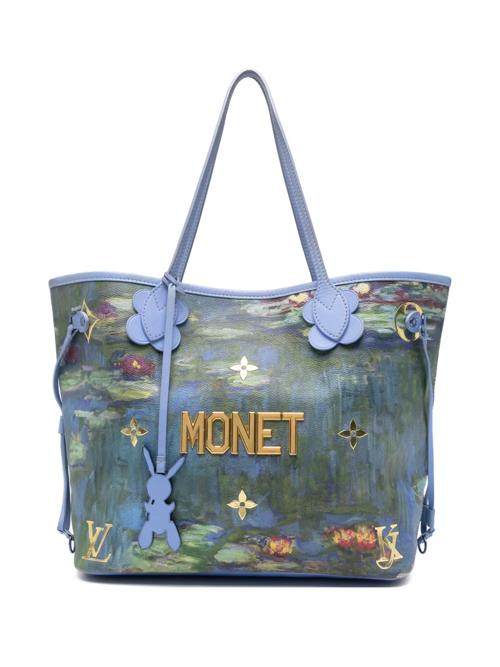 Louis Vuitton Pre-Owned Neverfull flower-detail leather tote bag - Viola