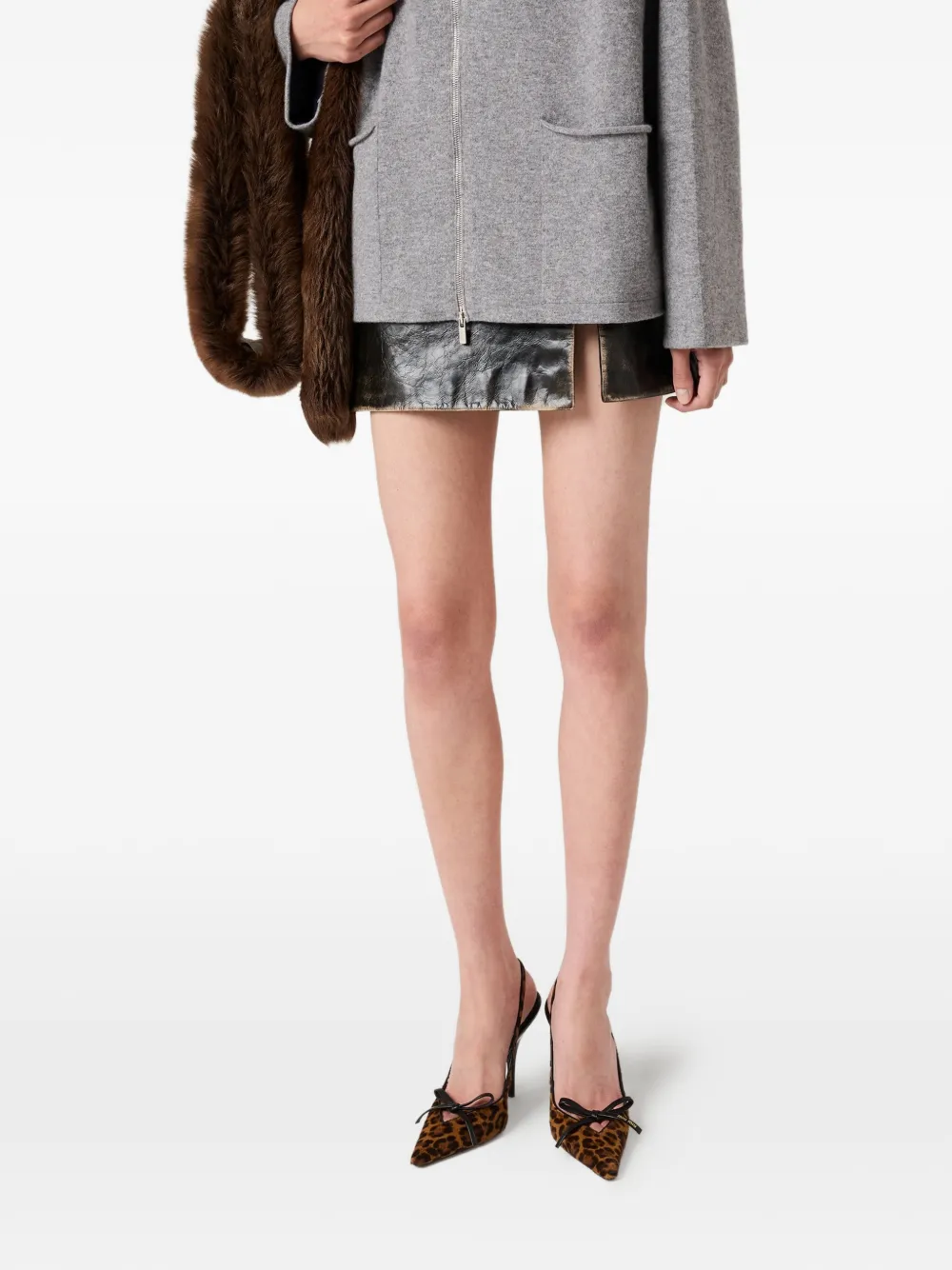 Miu Pumps met logoprint Bruin