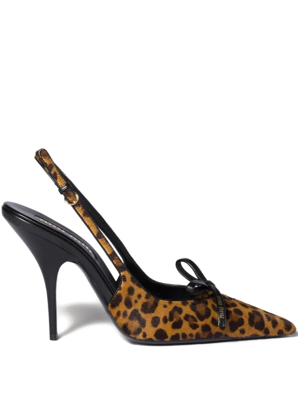 Miu Miu logo-print pumps | Brown | Image 1