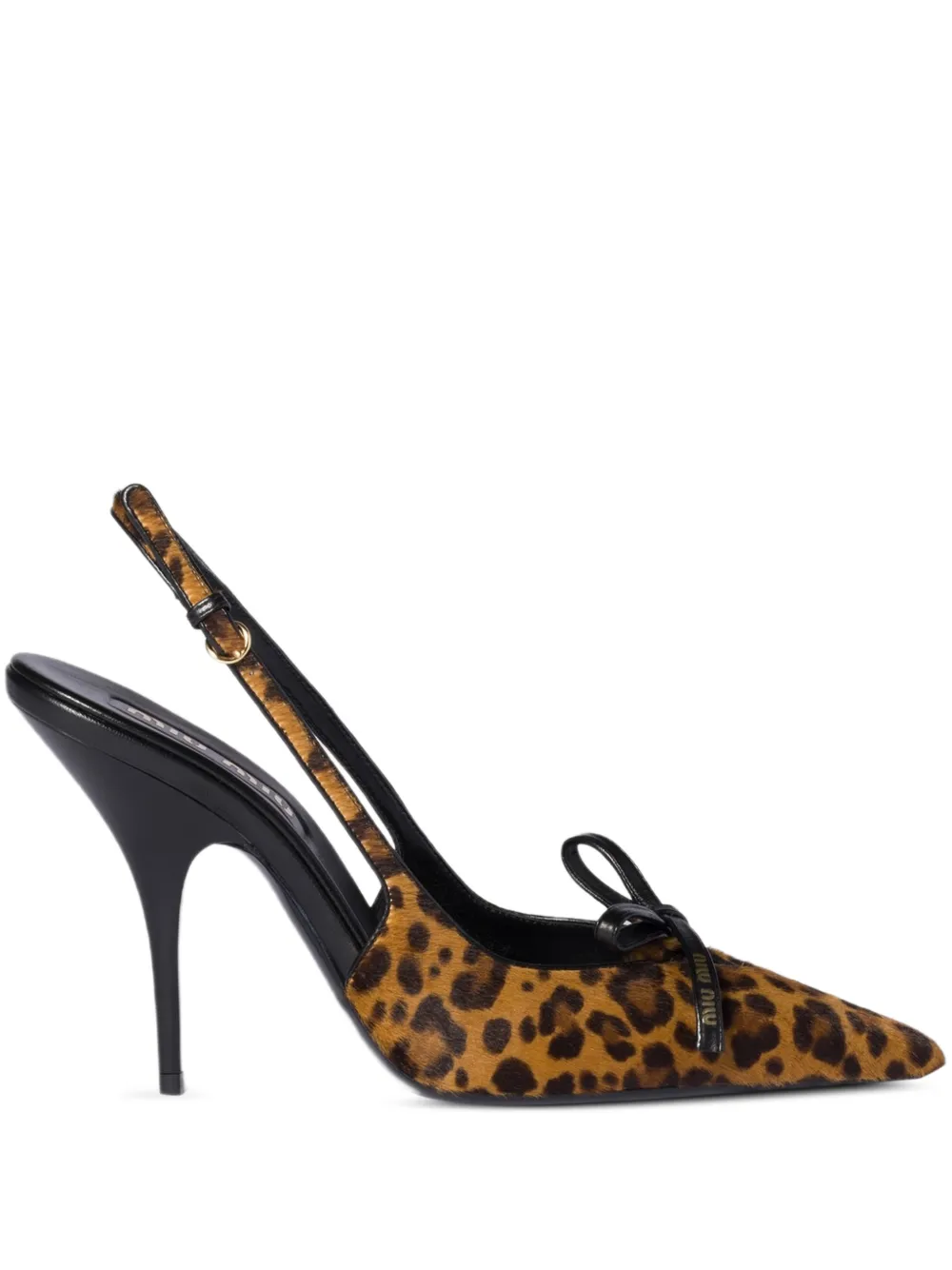 Miu Miu logo-print pumps | marrón | Image 1