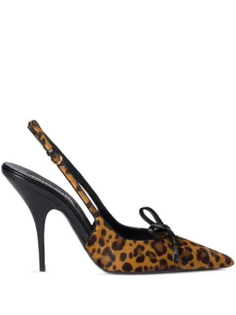 Miu Miu logo-print pumps