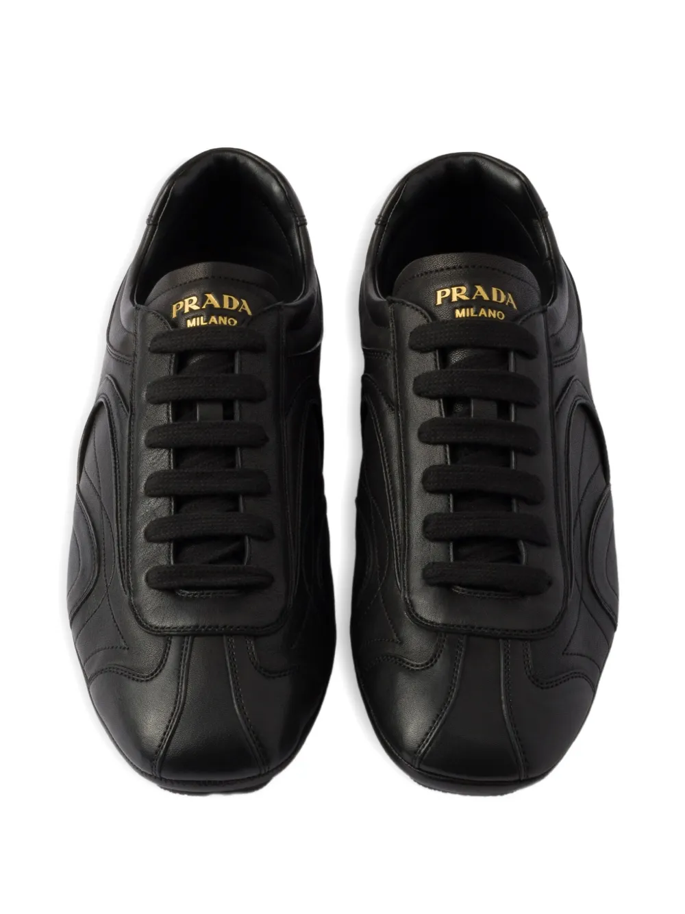 Prada Sporty Stitching Re-Edition sneakers Zwart