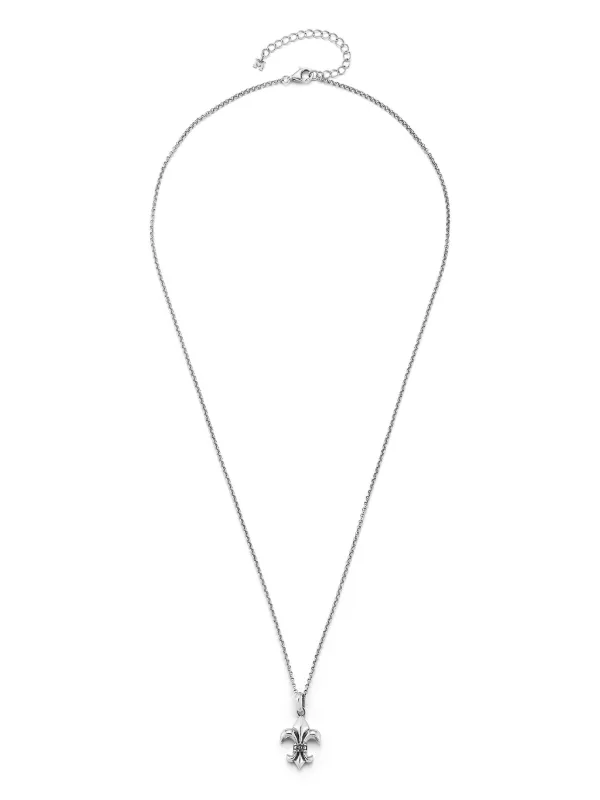Mateo Fleur De Lis Necklace in Silver