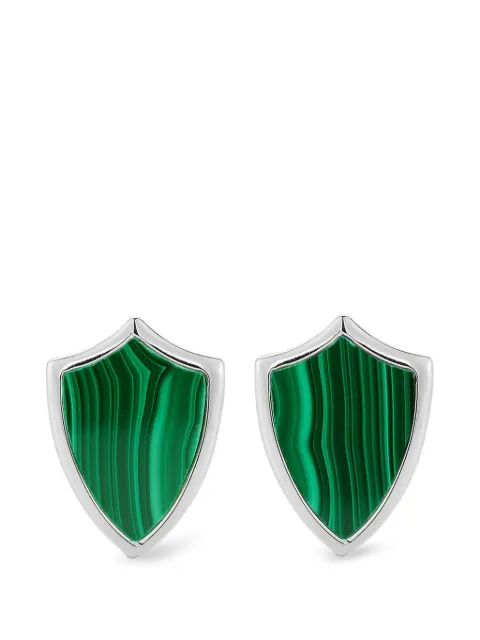 Mateo malachite shield cufflinks