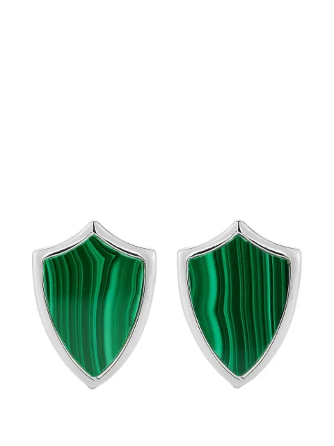 Mateo boutons de manchette Malachite Shield