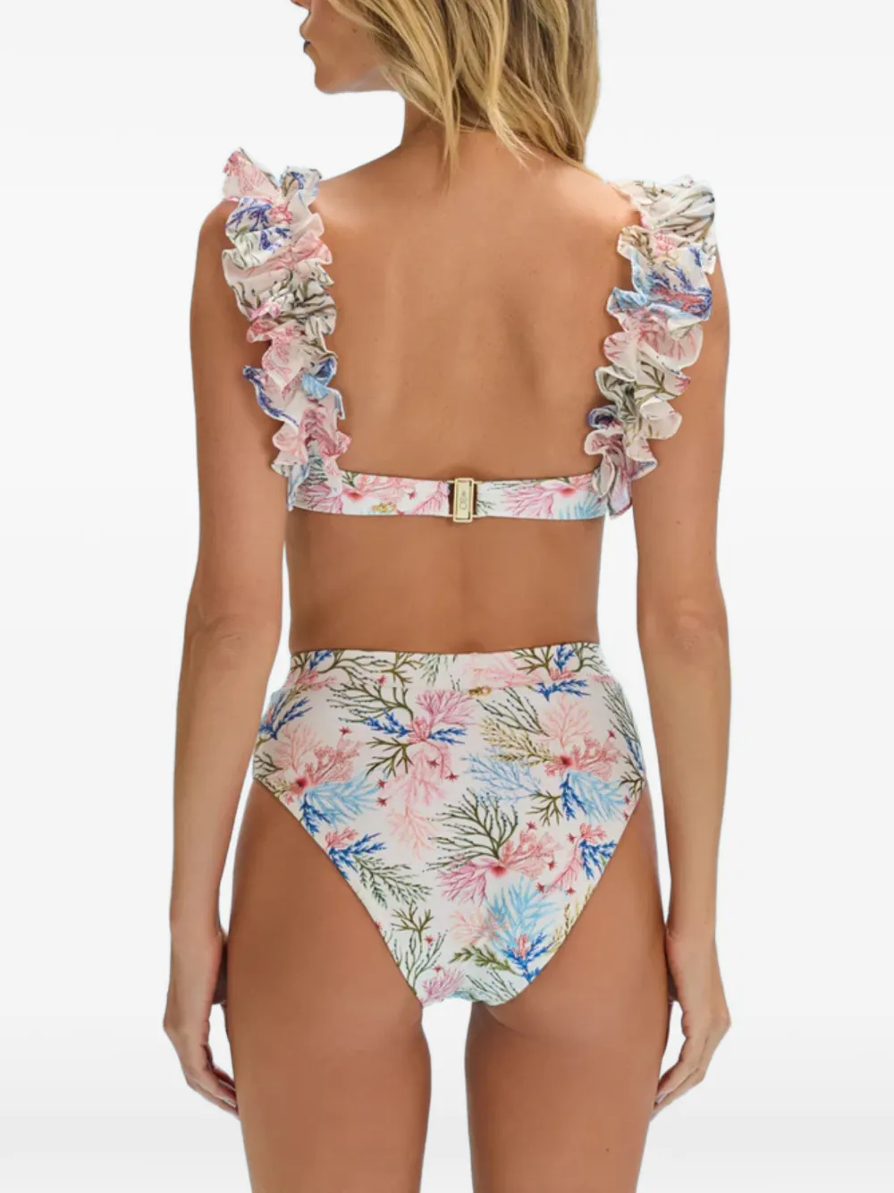  Patbo Seaweed Printed Bikini Bottom - White 