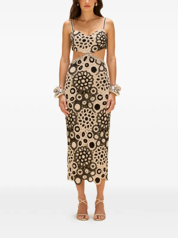 patbo crochet midi dress Patbo CROCHET BLOOM Beach DRESS