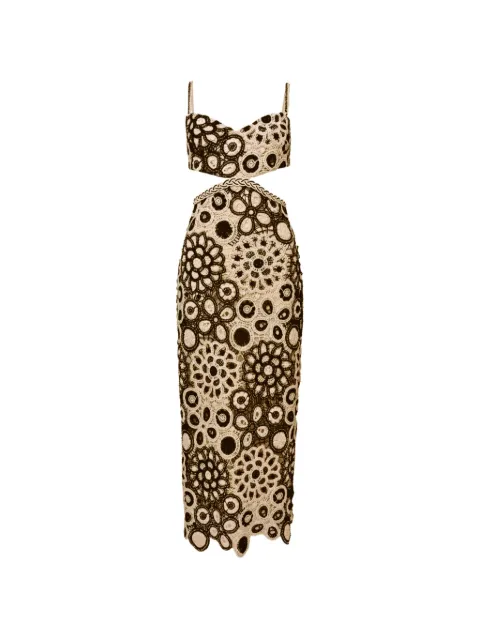 PatBO Coral crochet cut-out midi dress