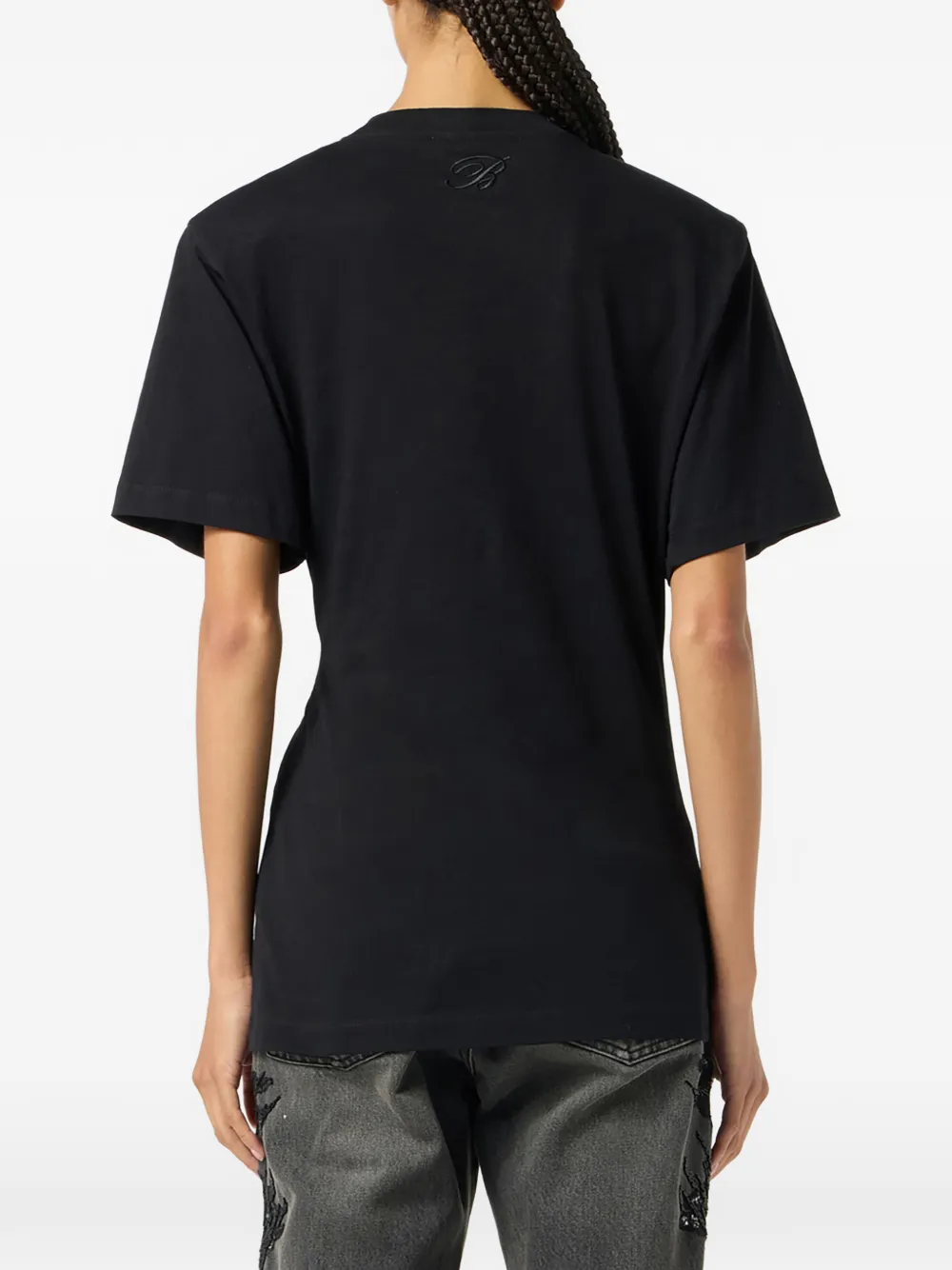 Blumarine T-shirt met dolfijndetail Zwart