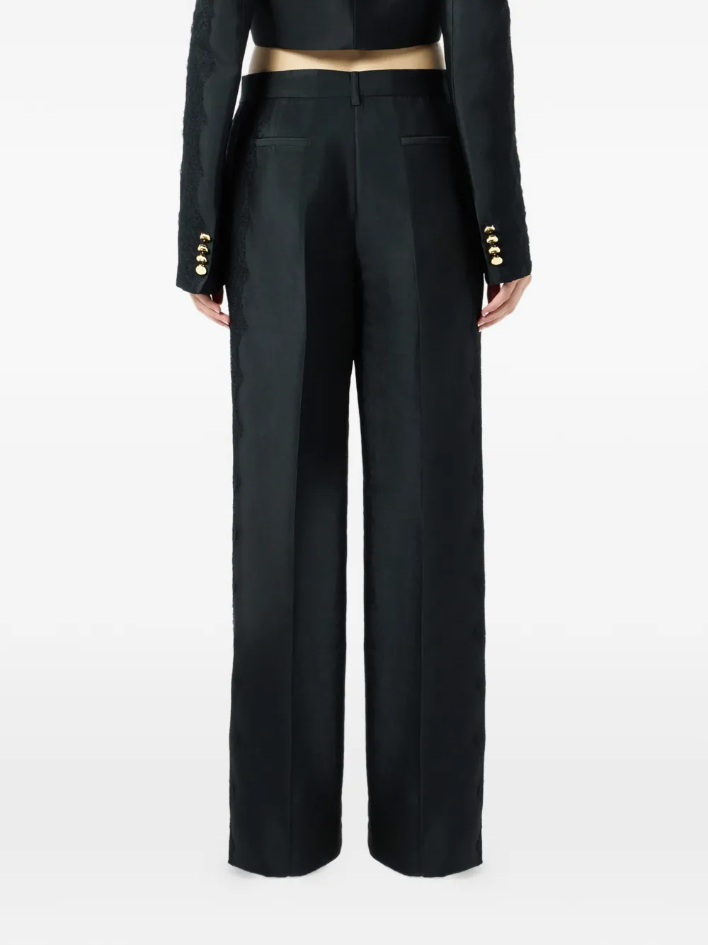 Blumarine Broek met wijde pijpen Zwart