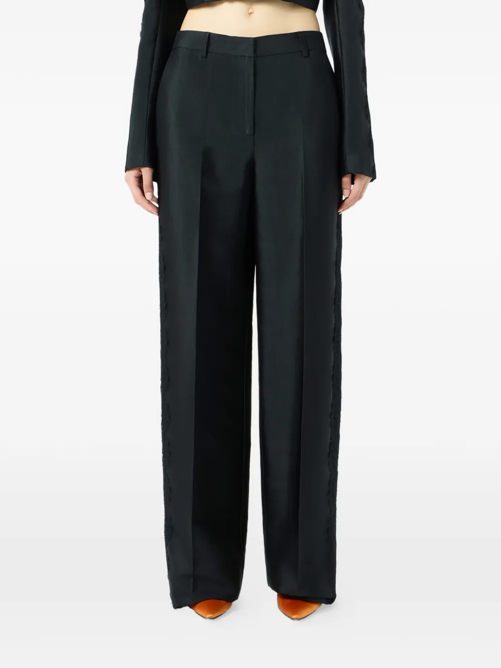 Blumarine Broek met wijde pijpen Zwart