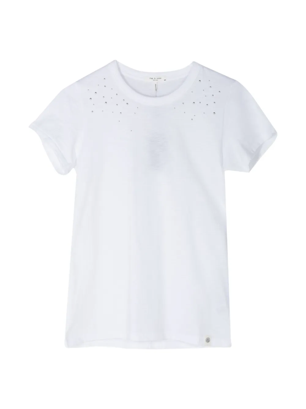 rag & bone stud-embellishment T-shirt - Weiß