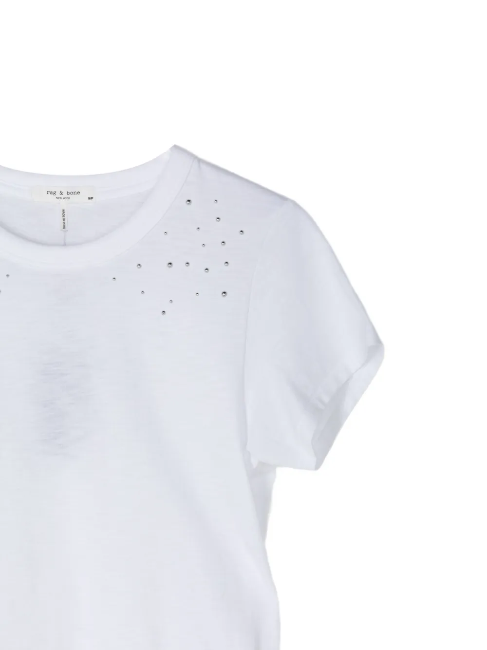 rag & bone T-shirt verfraaid met studs Wit