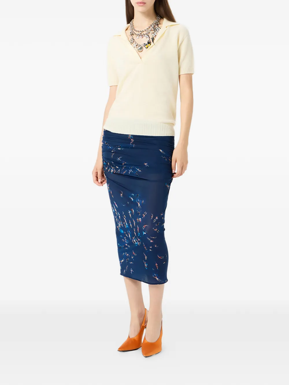 Blumarine swimmers-print midi skirt | Faldas ajustadas | Image 2