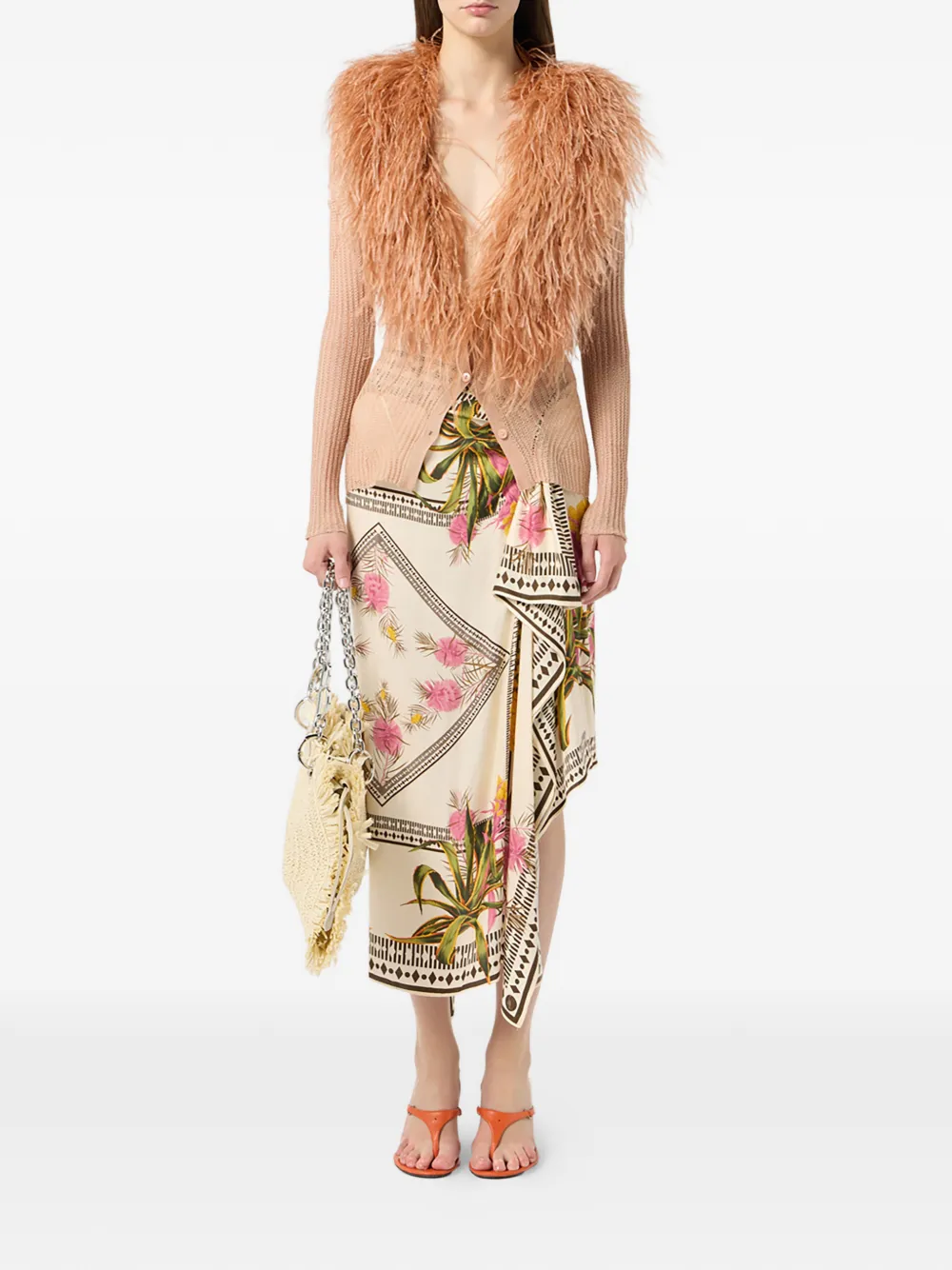 Blumarine feather-collar cardigan | Cardigans | Image 2