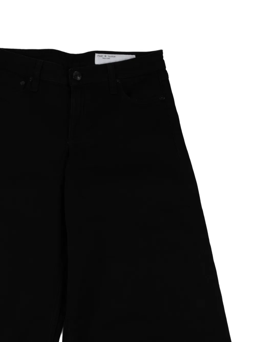 rag & bone Aiden low-waist jeans met wijde pijpen Zwart