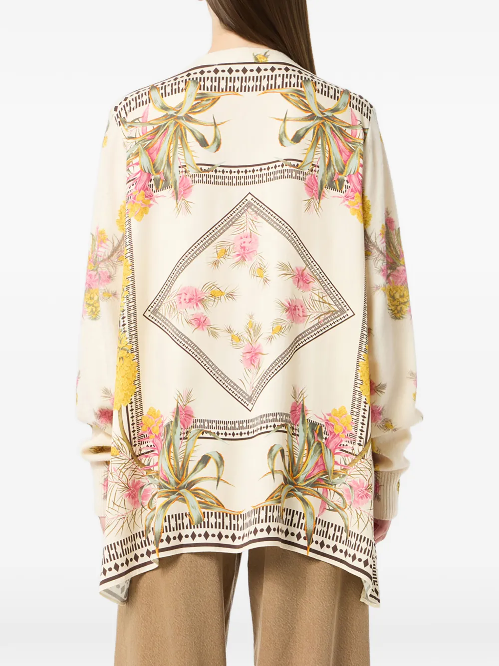 Blumarine Vest met bloemenprint Beige