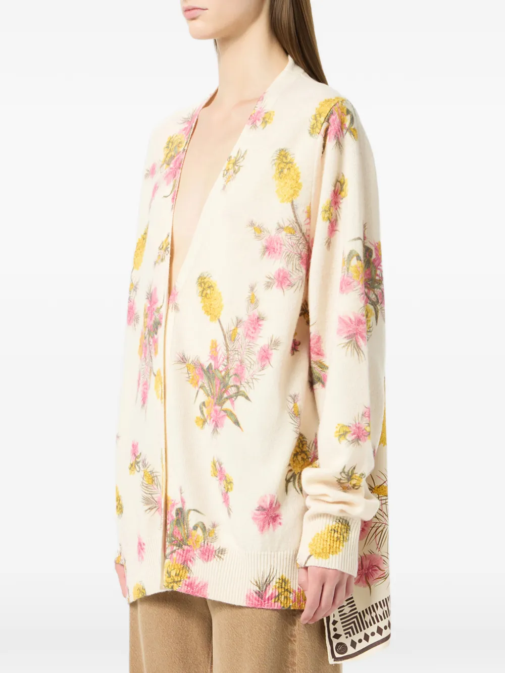 Blumarine Vest met bloemenprint Beige