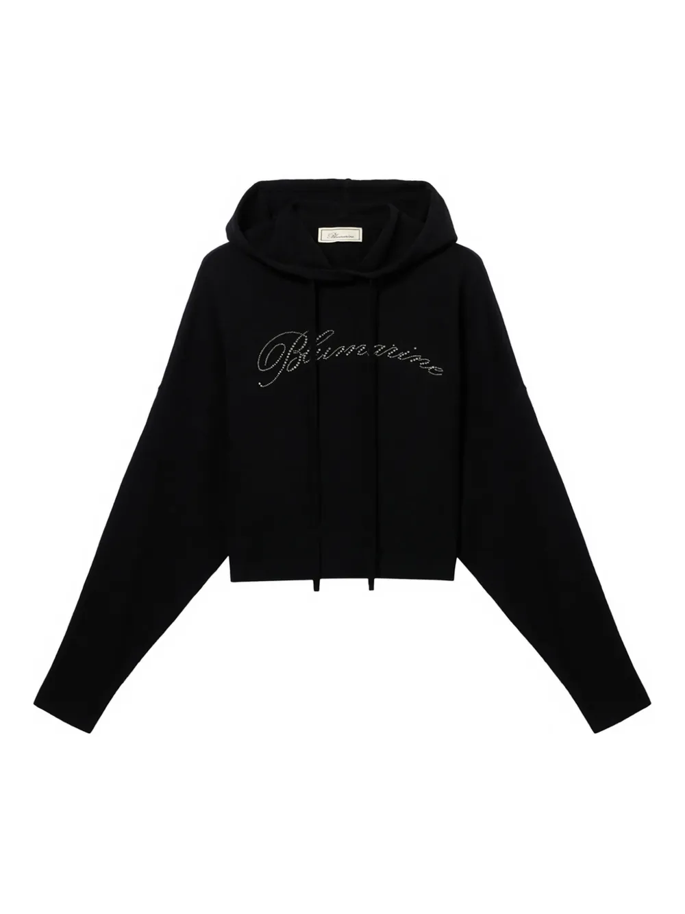 Blumarine rhinestone-embellishment hoodie - Black