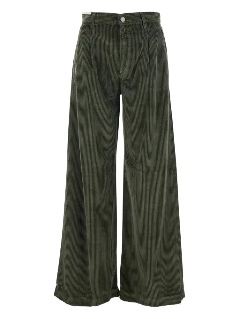 PT Torino corduroy logo-patch trousers