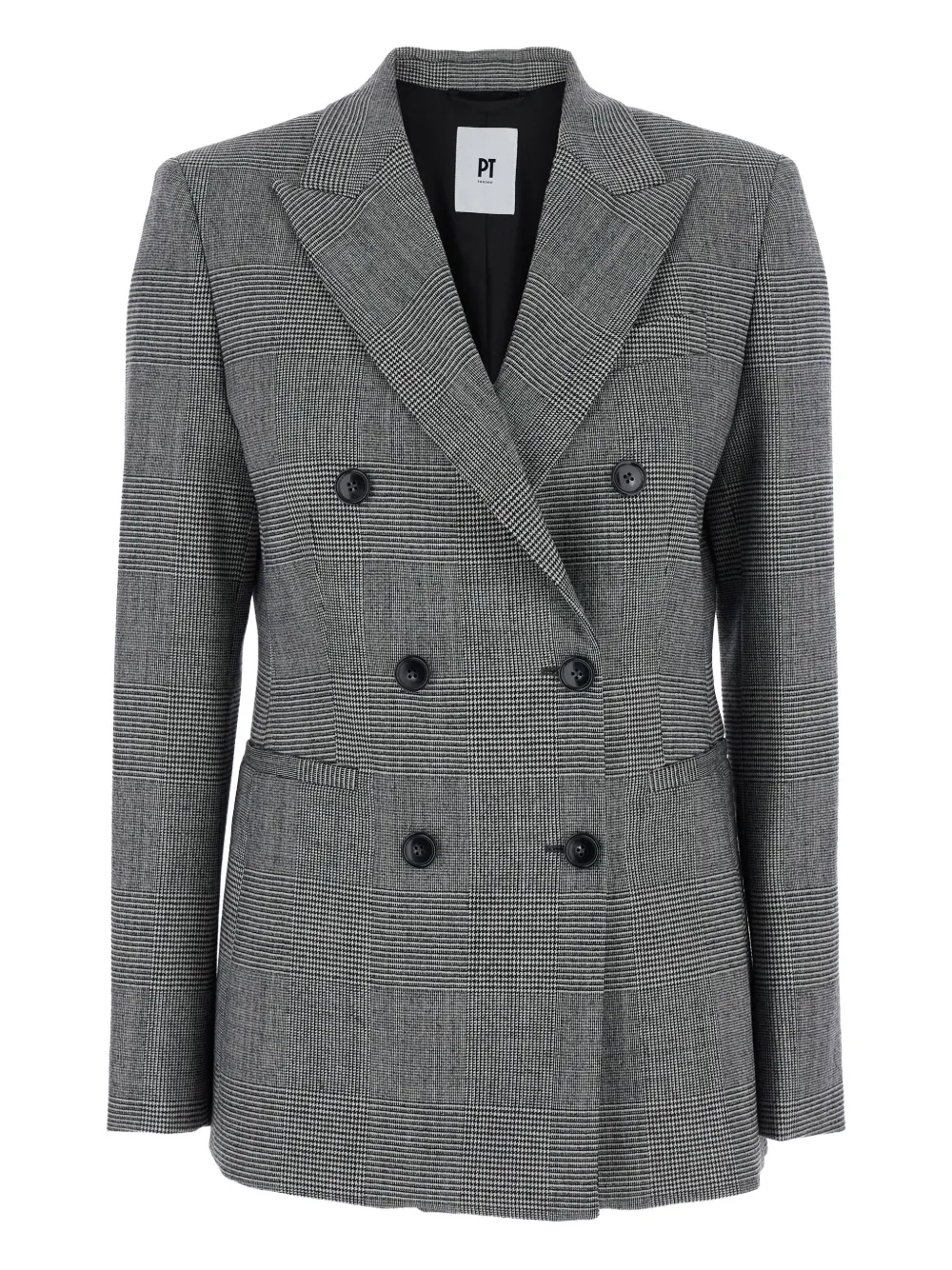 PT Torino double-breasted peak revers jacket - Grigio