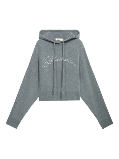 Blumarine rhinestone-embellishment hoodie