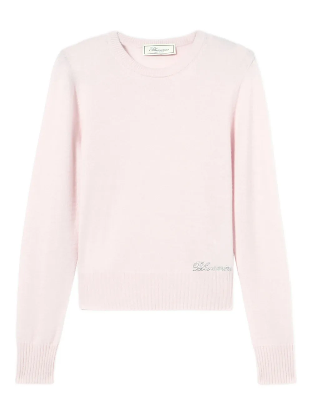 Blumarine logo-embroidered sweater | Pink | Image 1