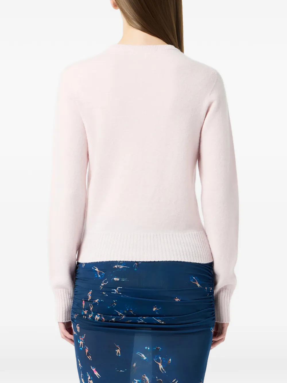 Blumarine Trui met geborduurd logo Roze
