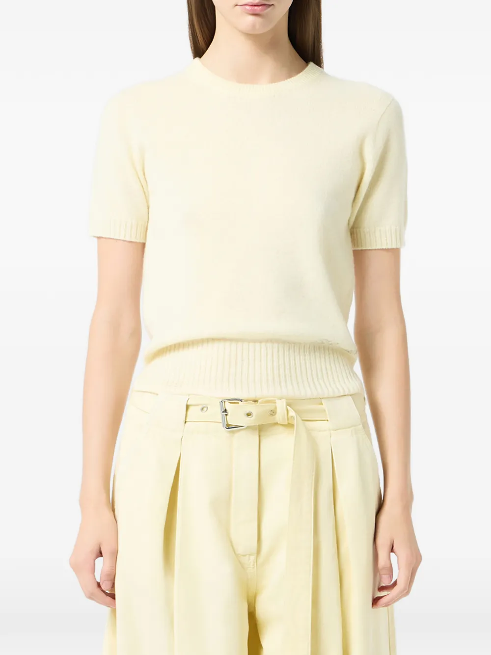  Blumarine Short-sleeve Sweater - Neutrals 