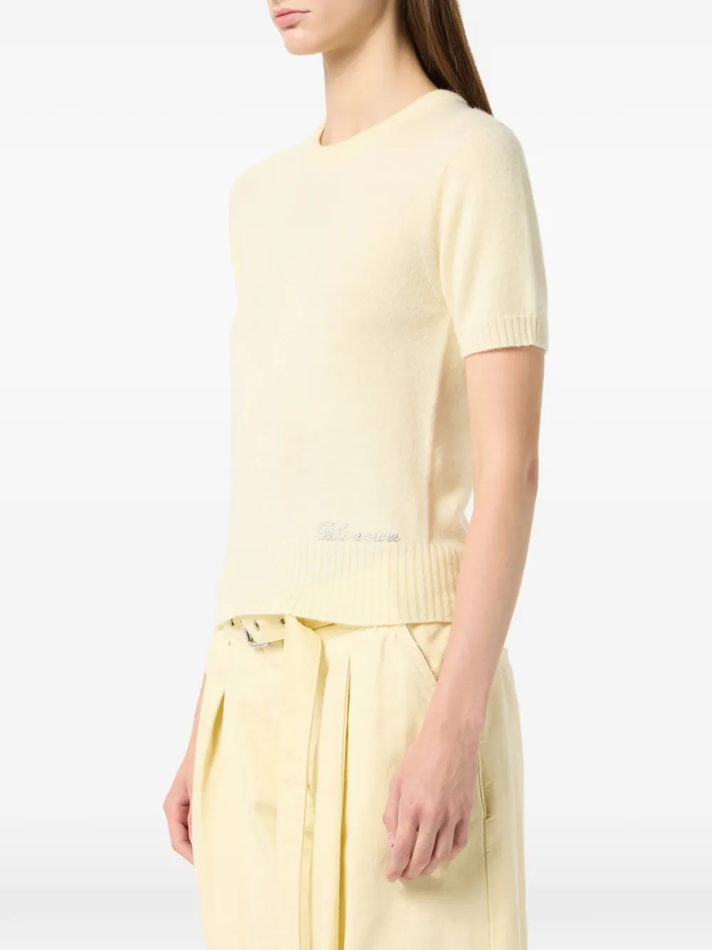 Blumarine Trui met korte mouwen Beige