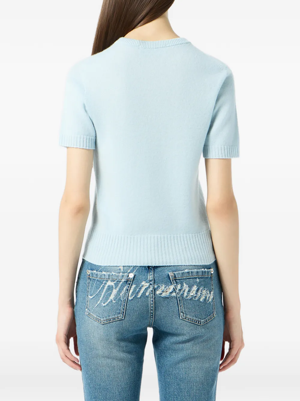 Blumarine Trui met korte mouwen Blauw