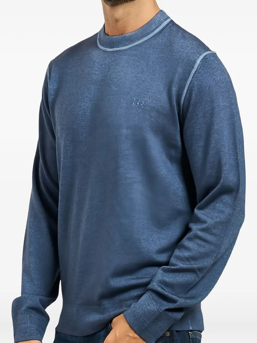 HUGO Astefo crew-neck sweater - Blauw