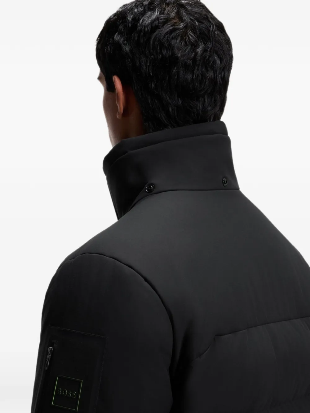 HUGO Block parka Zwart