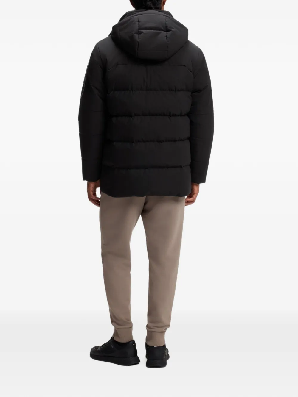 HUGO Block parka Zwart