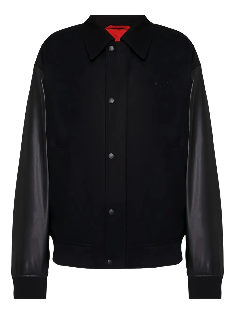 HUGO buttoned bomber jacket | Black | Image 1