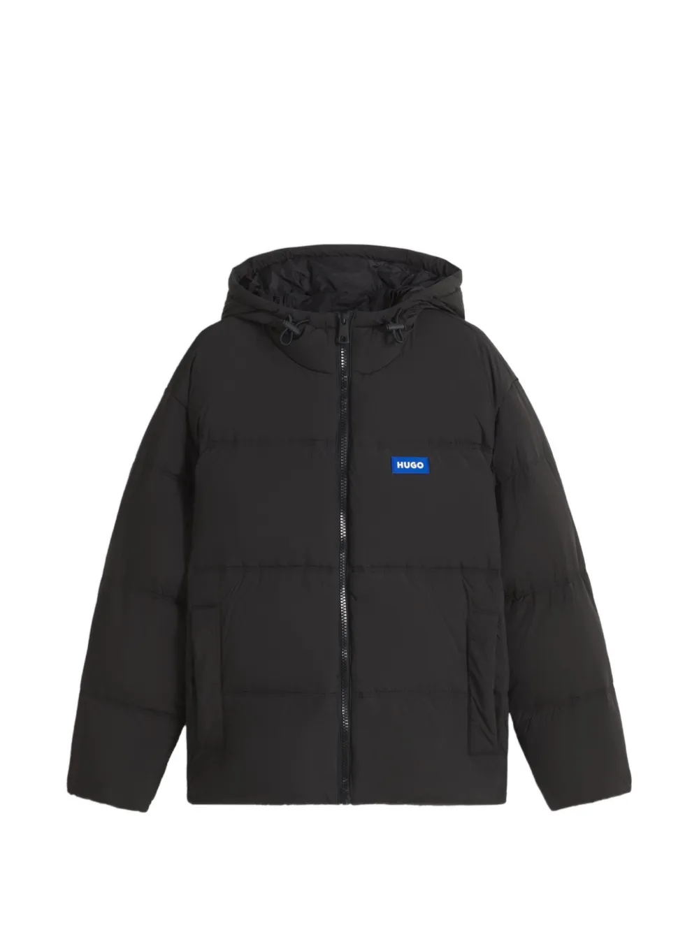 HUGO logo-patch padded jacket - Nero