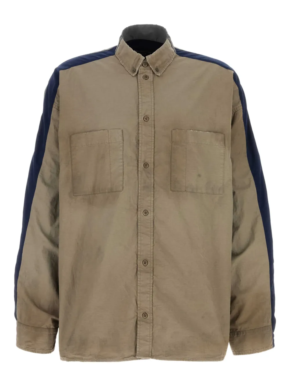 Balenciaga Hemd in Colour-Block-Optik - Nude