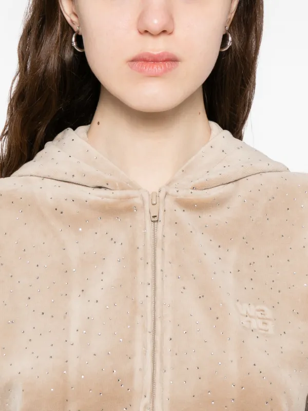Alexander Wang ビジュートリム ジップパーカー | ニュートラル 