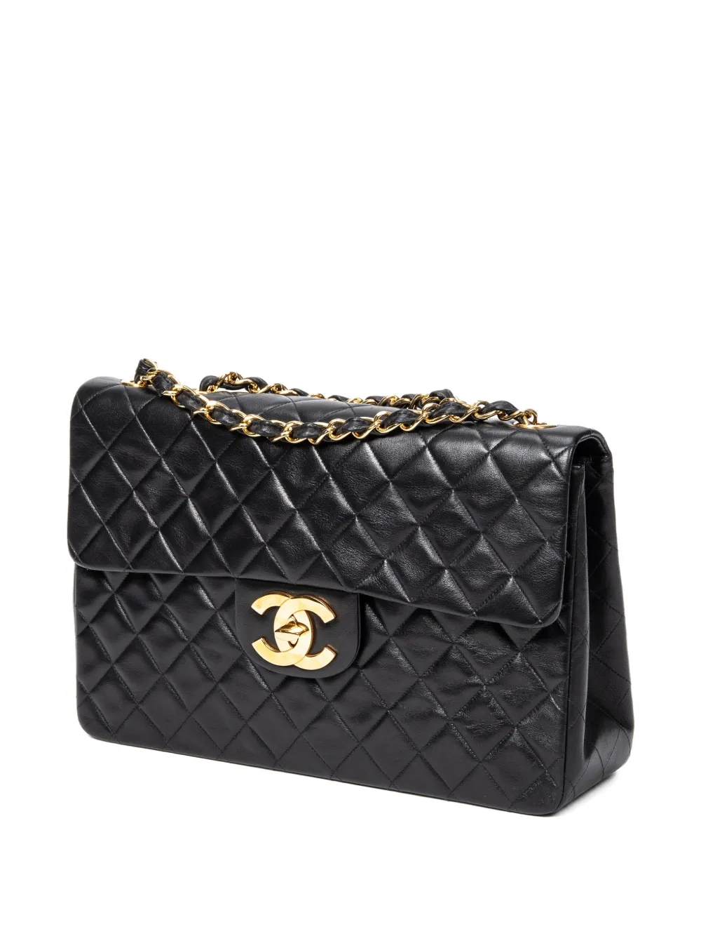 CHANEL Pre-owned 1994-1996 Maxi Jumbo Xl Quilted Crossbody Bag In Black
