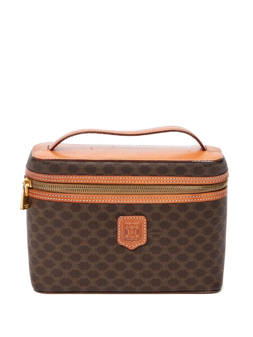 Celine Pre-Owned Borsa a mano con placca logo - Marrone