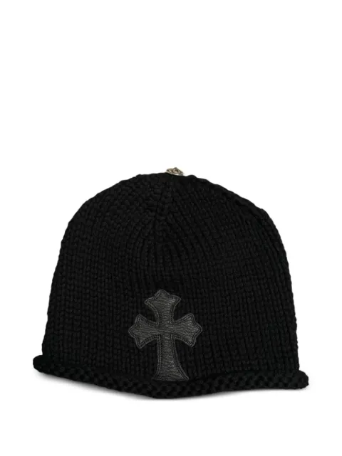 Chrome Hearts cross patch knit beanie