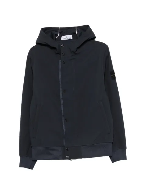 Stone Island chamarra con capucha y parche del logo