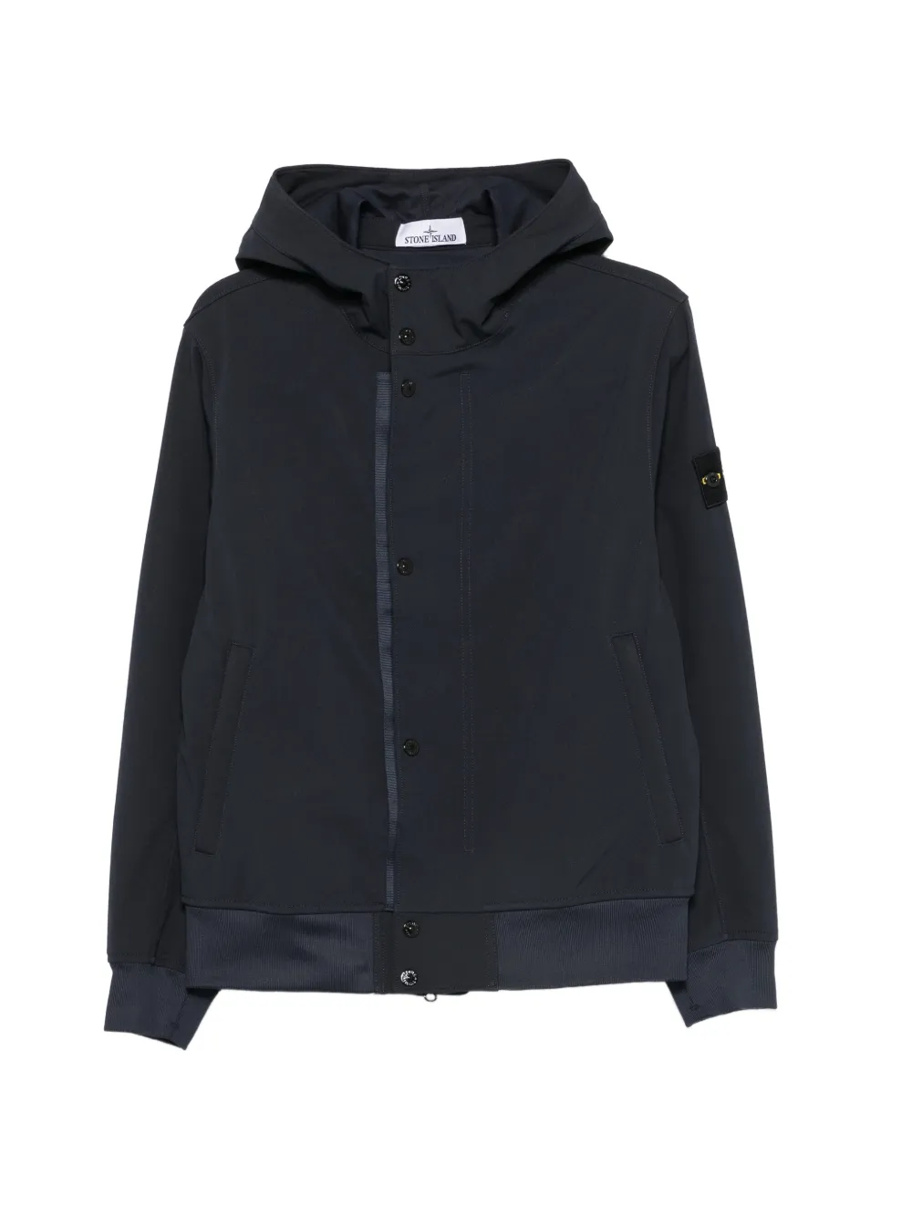 Stone Island hooded zip-up jacket - Blau