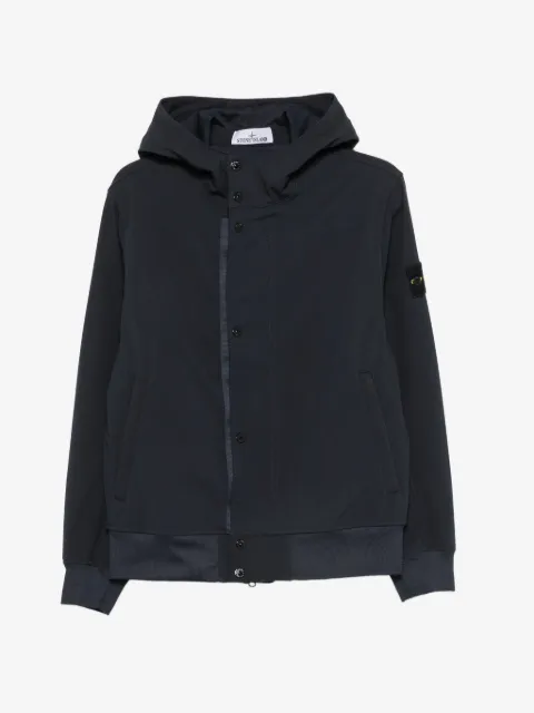 Stone Island chamarra con capucha y parche del logo