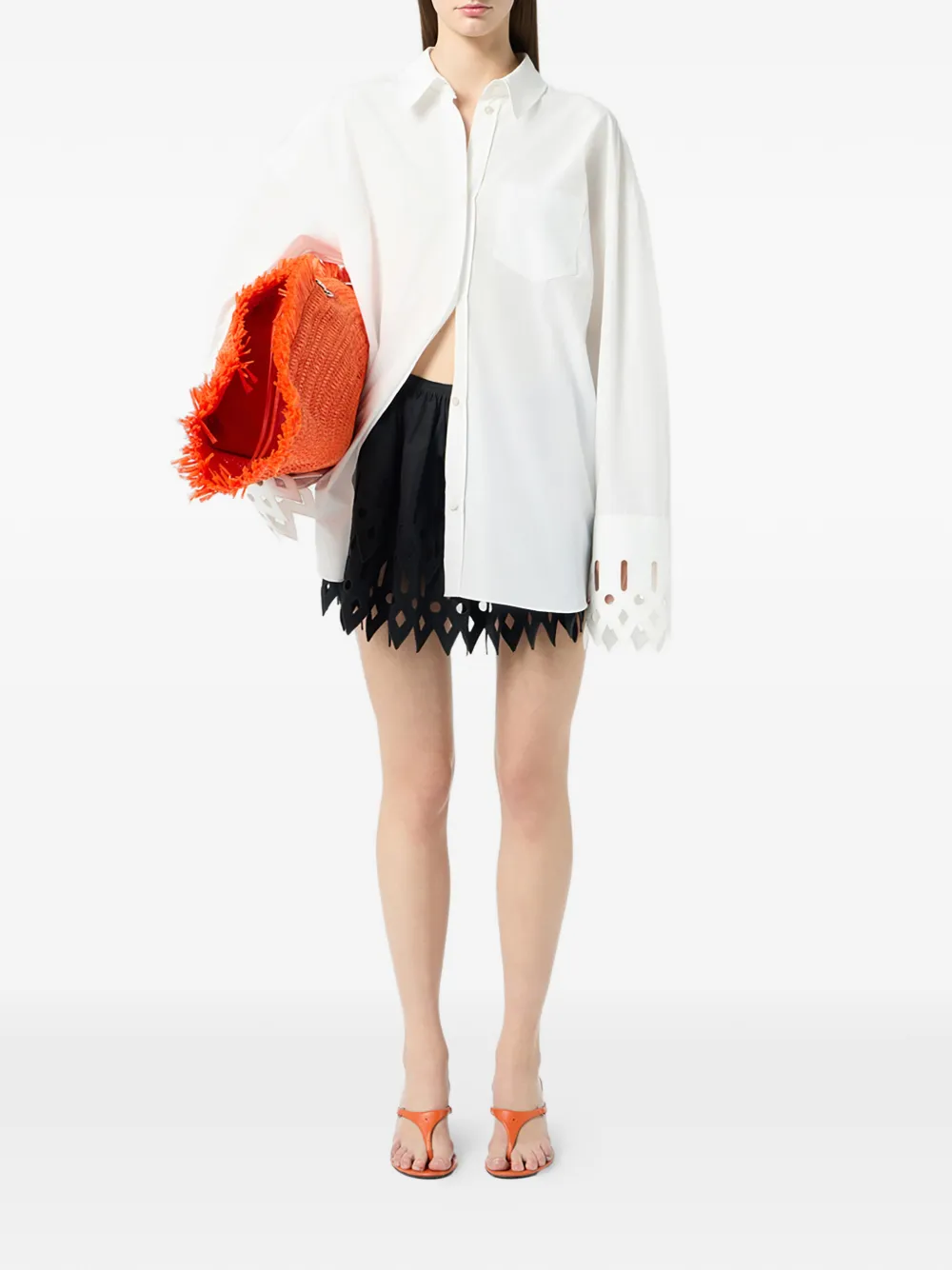 Blumarine Blouse met verlaagde schouders - Wit