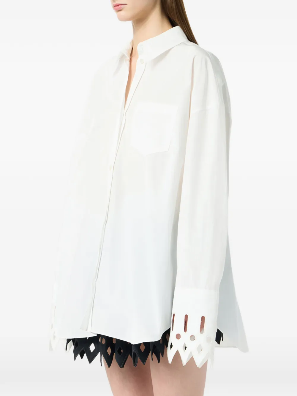 Blumarine Blouse met verlaagde schouders Wit