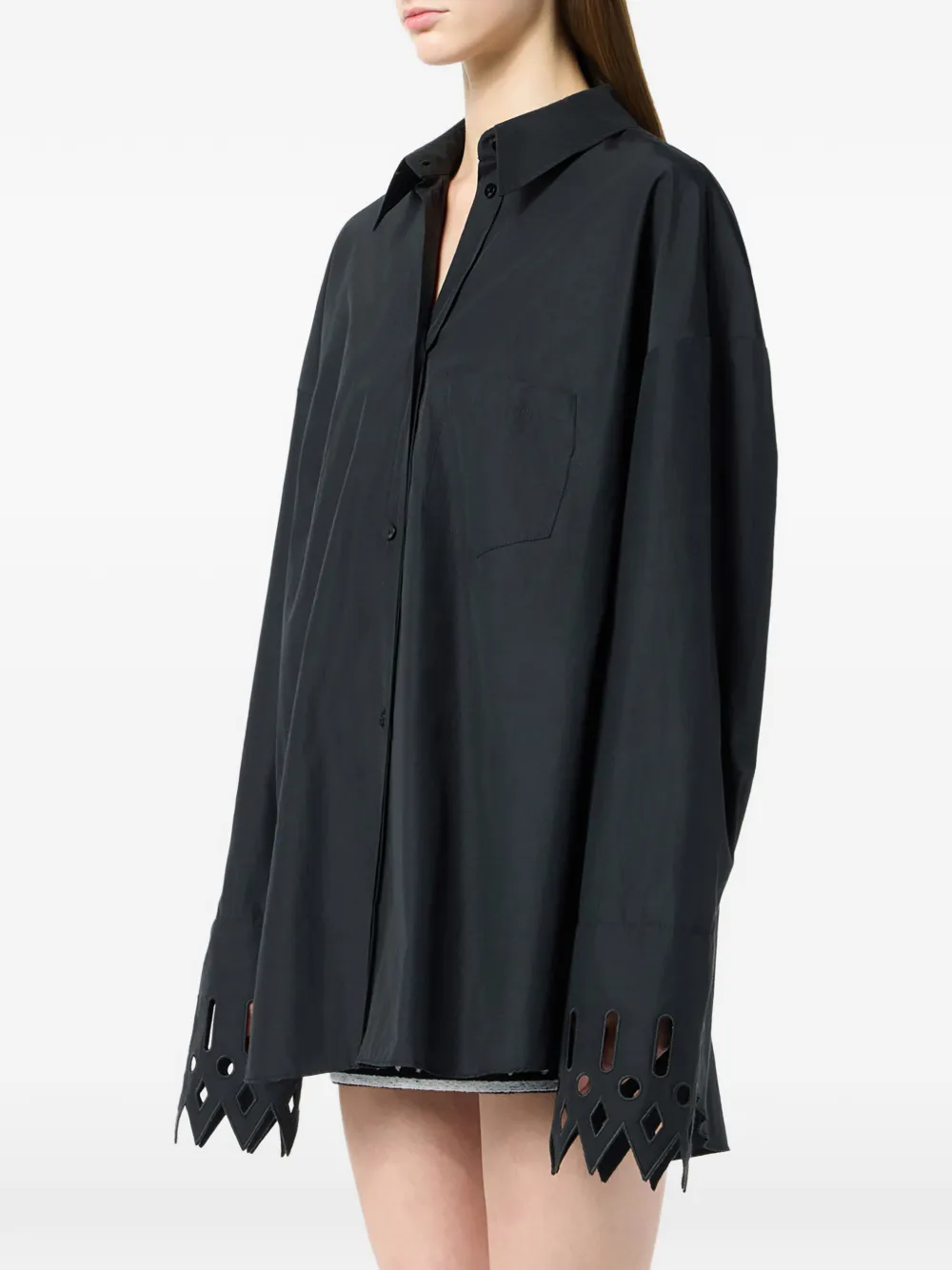 Blumarine Blouse met opgestikte zak Zwart