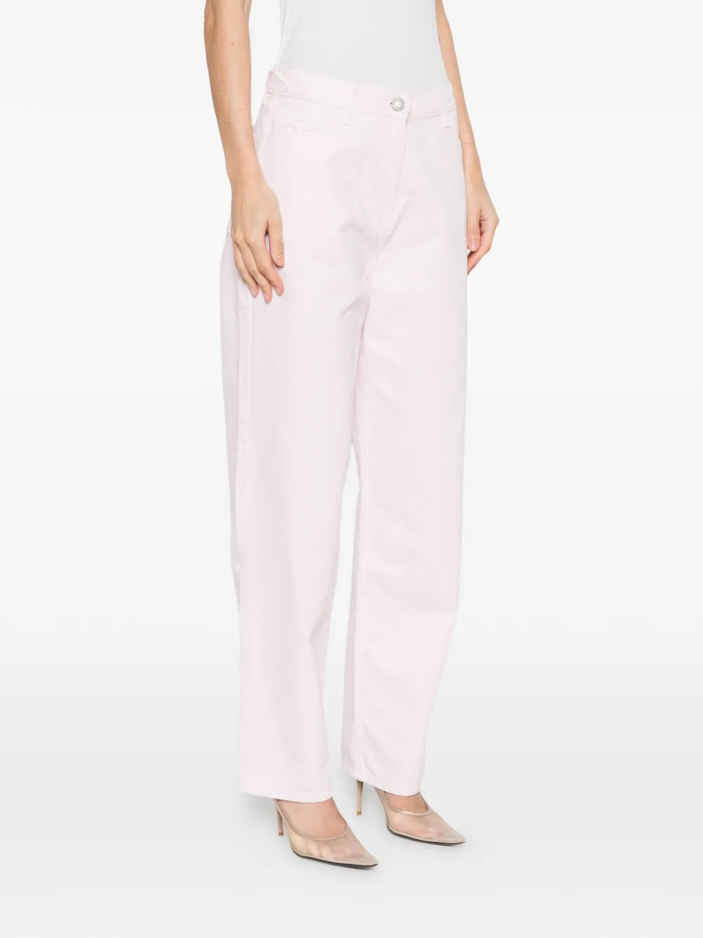  Magda Butrym Button Denim Trousers - Pink 